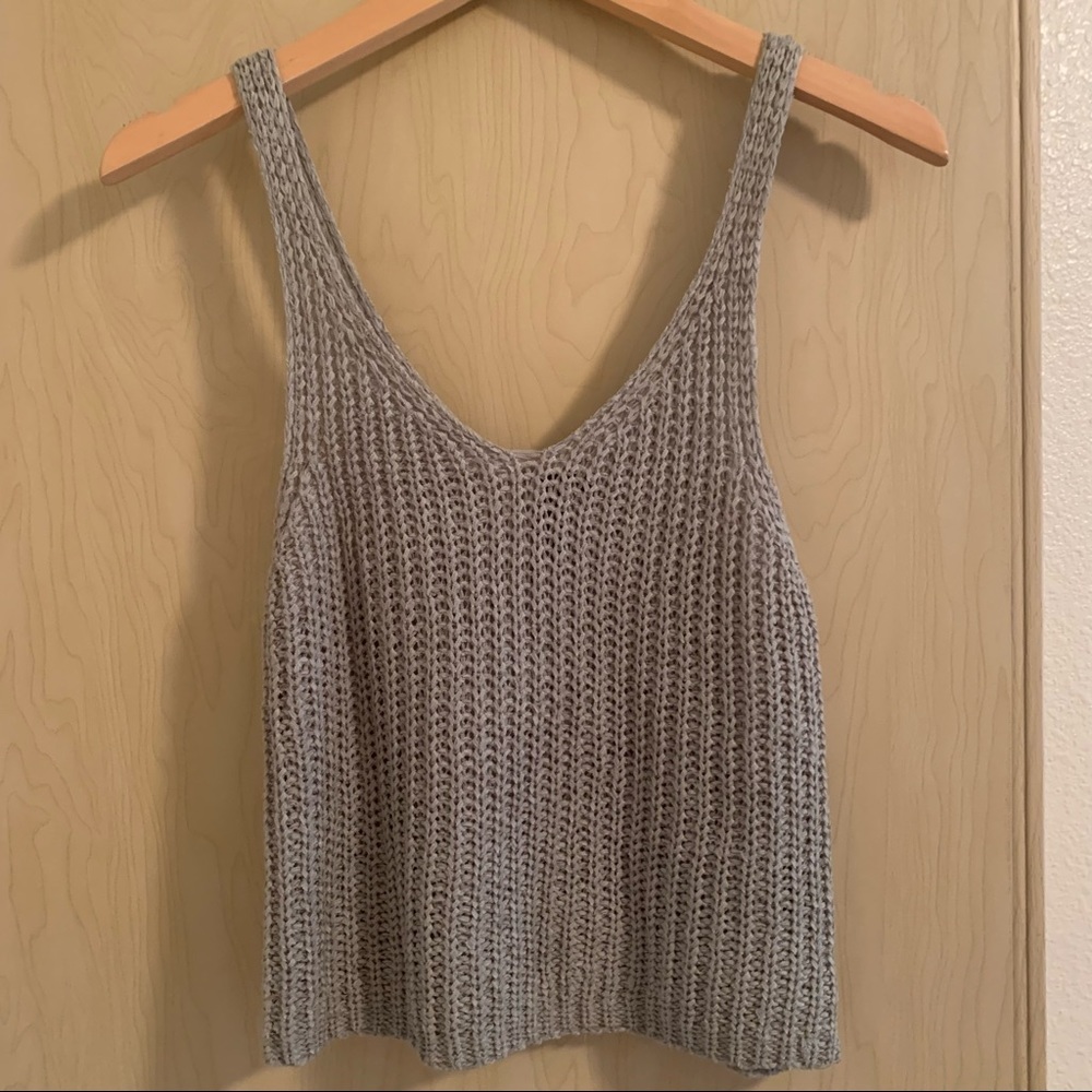 moon & madison Gray Knit Tank Top